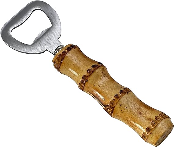 5 Beer openers stainless steel Bamboo handle